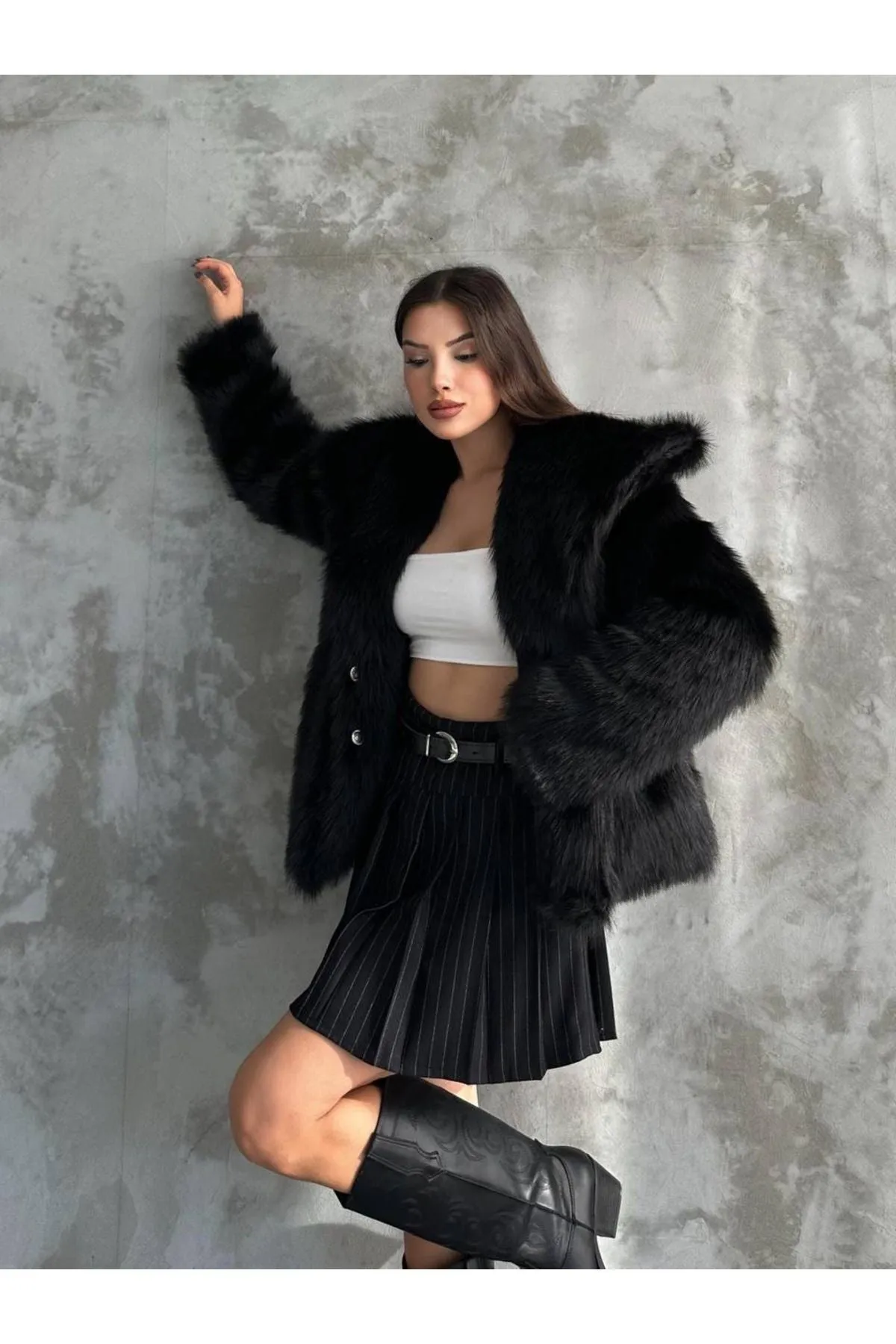 Stylish Faux Fur Winter Coat