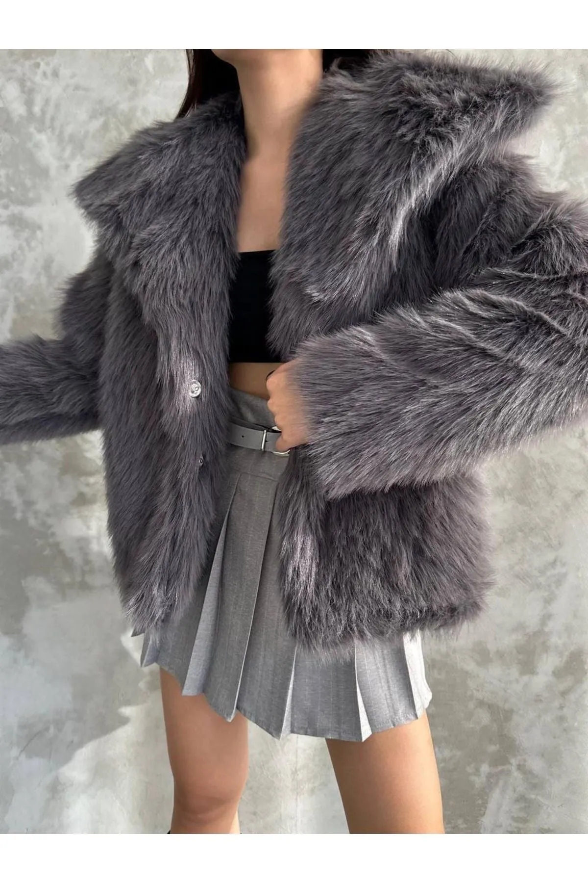 Stylish Faux Fur Winter Coat