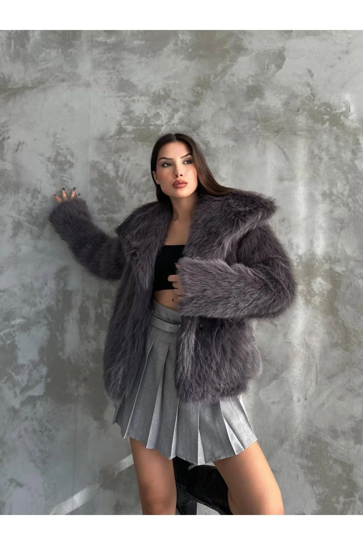Stylish Faux Fur Winter Coat