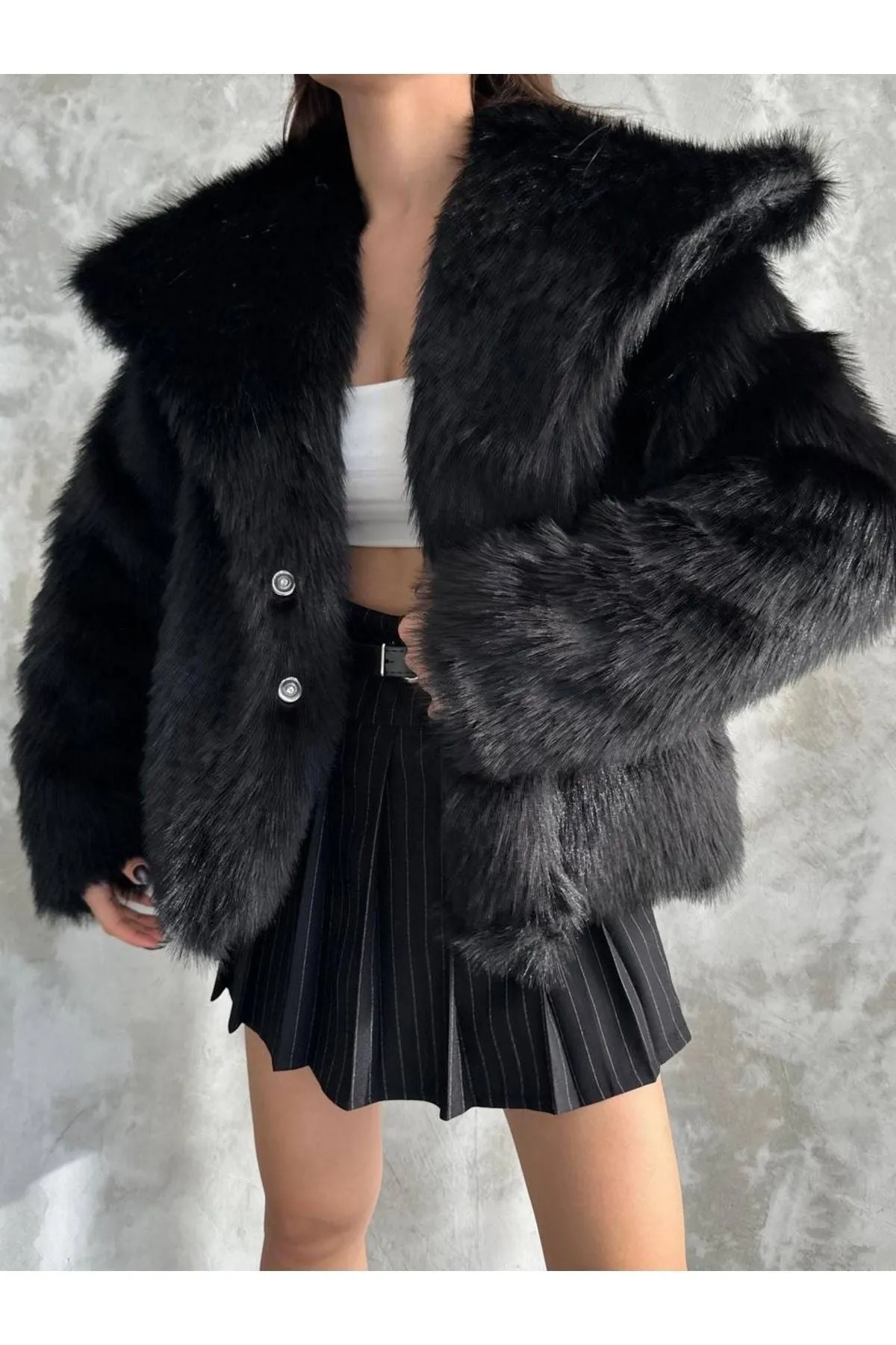 Stylish Faux Fur Winter Coat