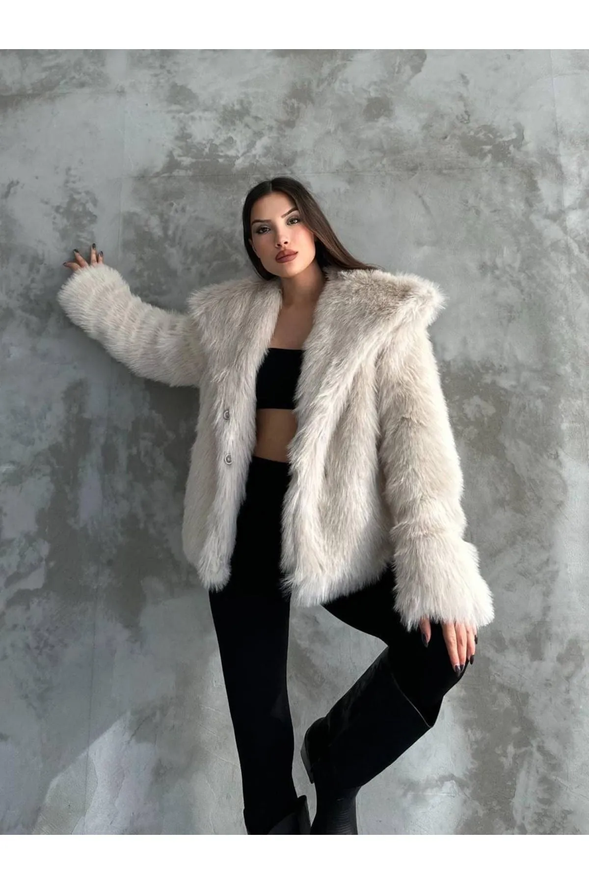 Stylish Faux Fur Winter Coat