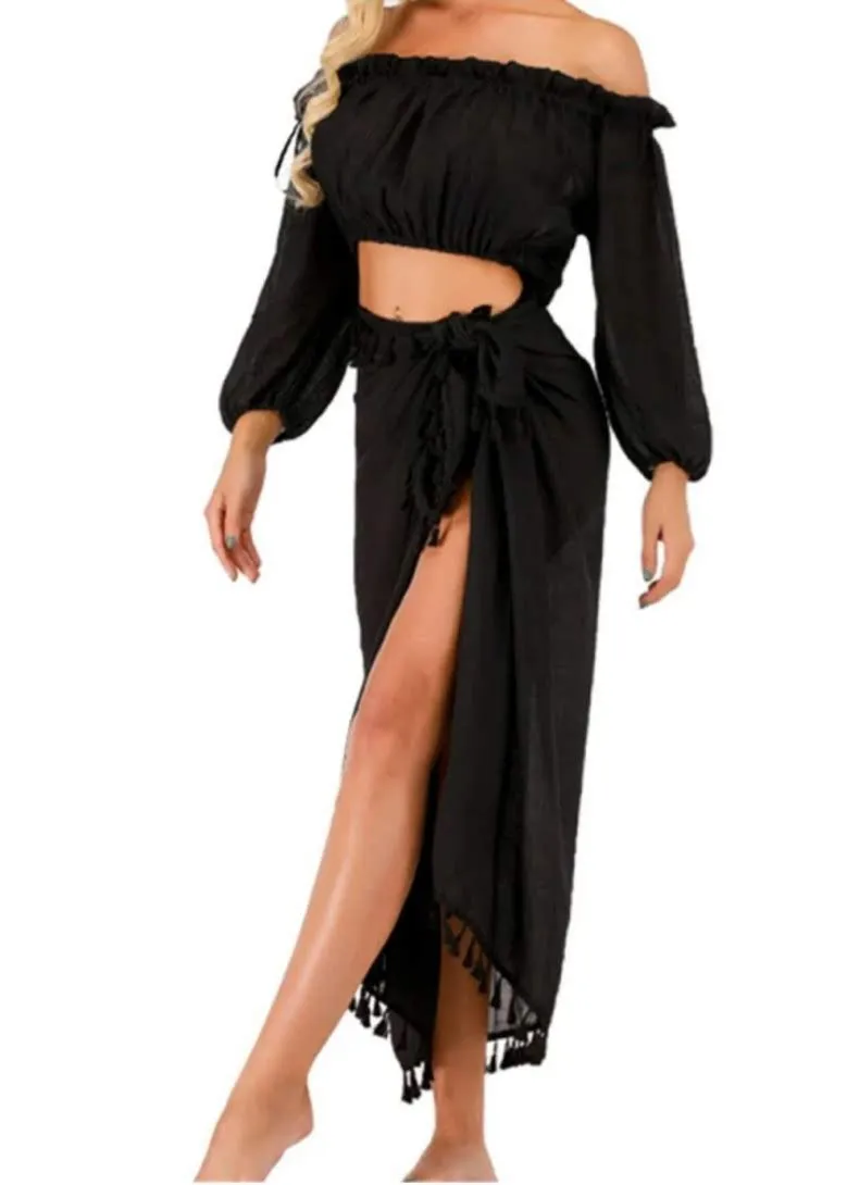 Stylish Off-the-Shoulder Cover-Up