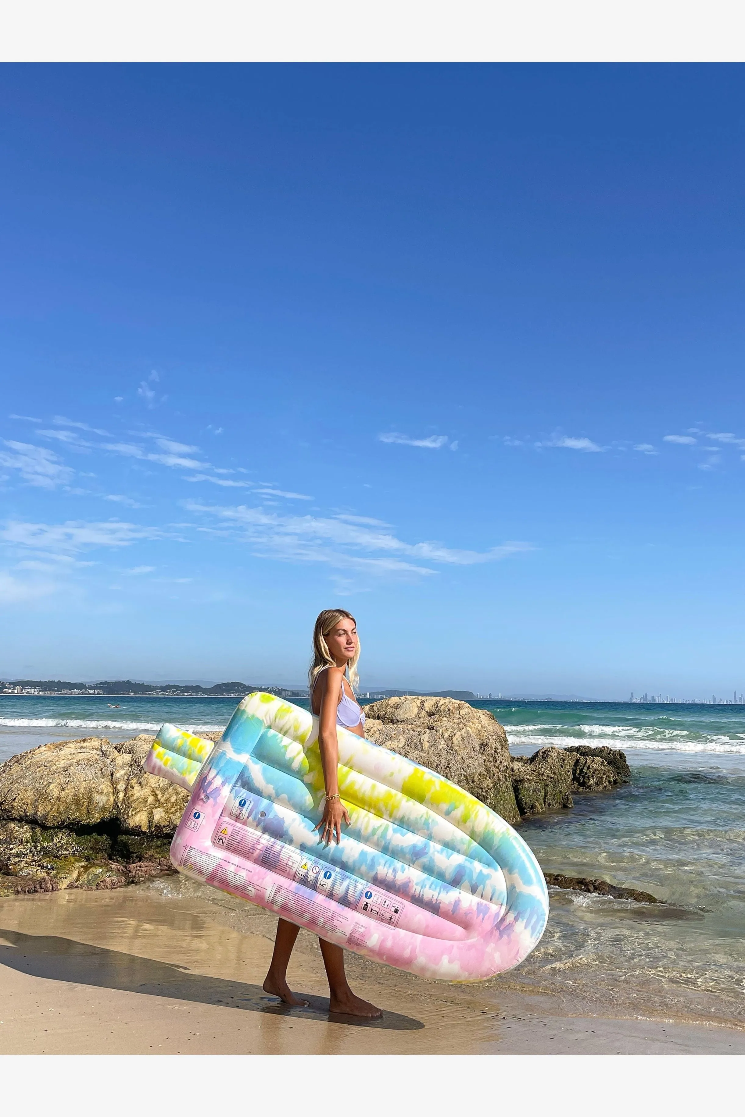 SUNNYLIFE LUXE LIE-ON FLOAT ICE POP TIE DYE