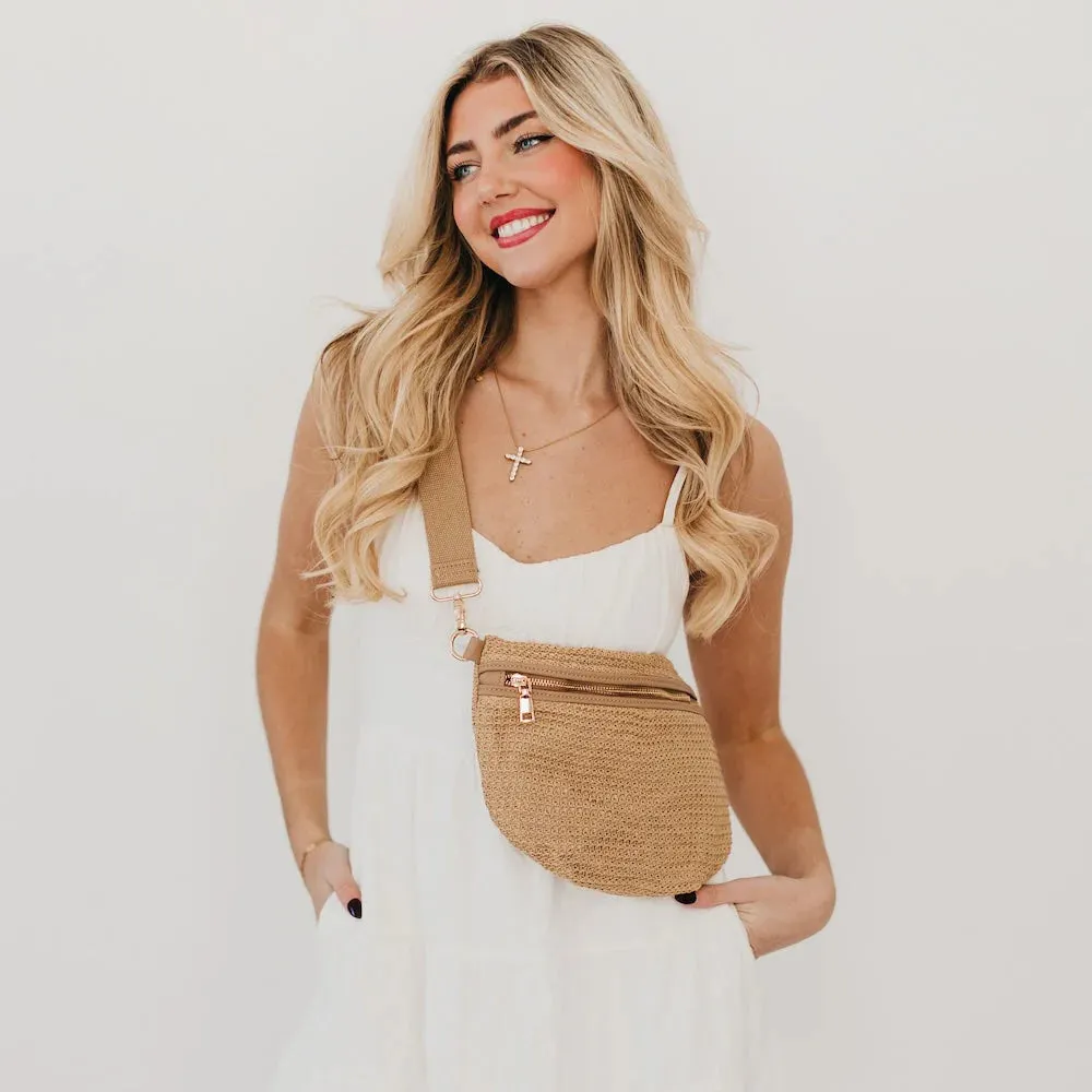The Rachel Raffia Bum Bag