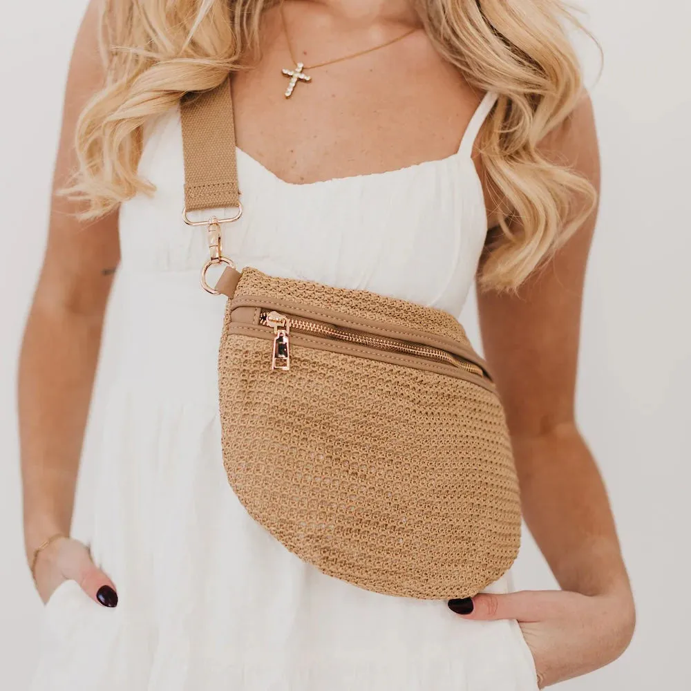 The Rachel Raffia Bum Bag