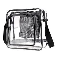 TINYAT Women Lightweight Mesh Strap Waterproof Transparent pvc Bags Put Lost Headphone Jack Umbrella Cell Phone 9.7 inch iPad
