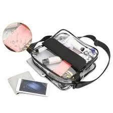 TINYAT Women Lightweight Mesh Strap Waterproof Transparent pvc Bags Put Lost Headphone Jack Umbrella Cell Phone 9.7 inch iPad