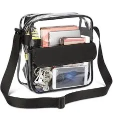 TINYAT Women Lightweight Mesh Strap Waterproof Transparent pvc Bags Put Lost Headphone Jack Umbrella Cell Phone 9.7 inch iPad