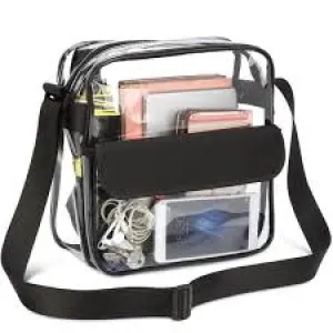 TINYAT Women Lightweight Mesh Strap Waterproof Transparent pvc Bags Put Lost Headphone Jack Umbrella Cell Phone 9.7 inch iPad