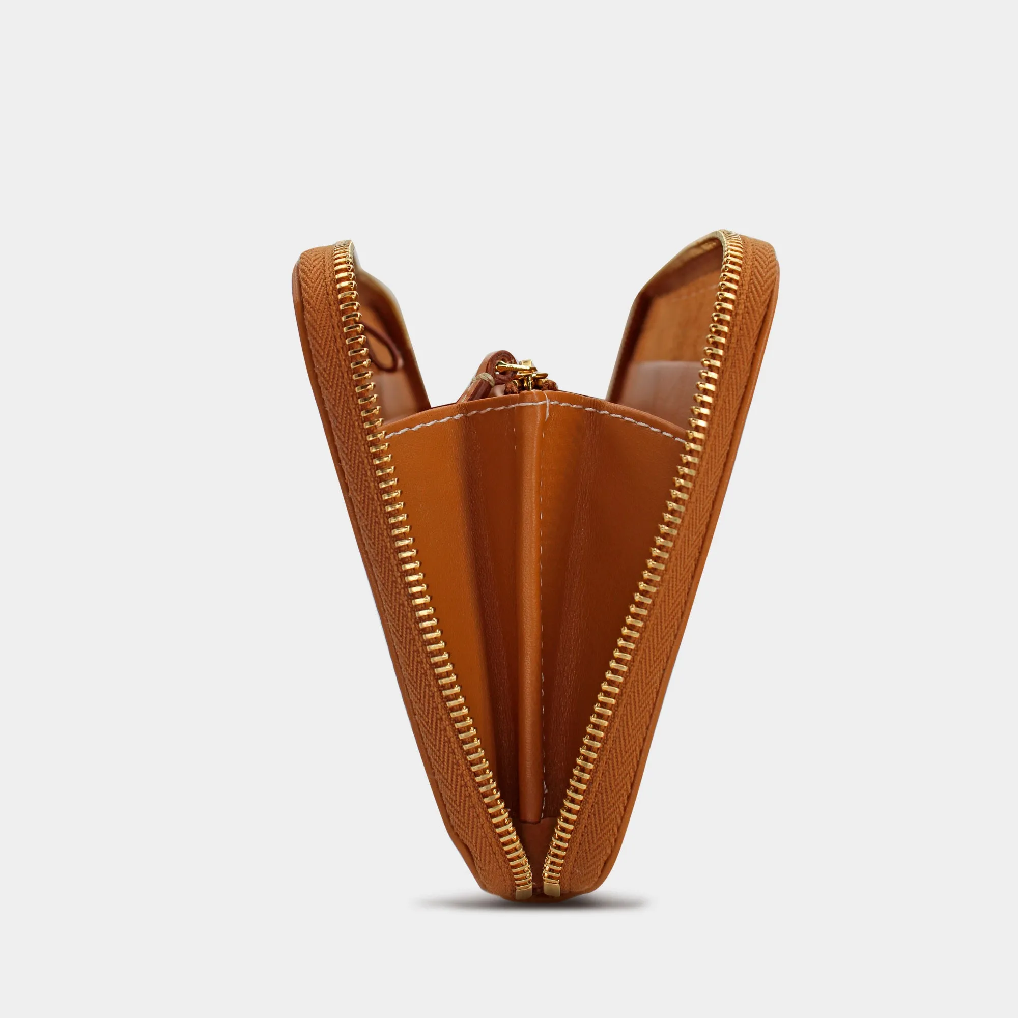 Travel document wallet camel