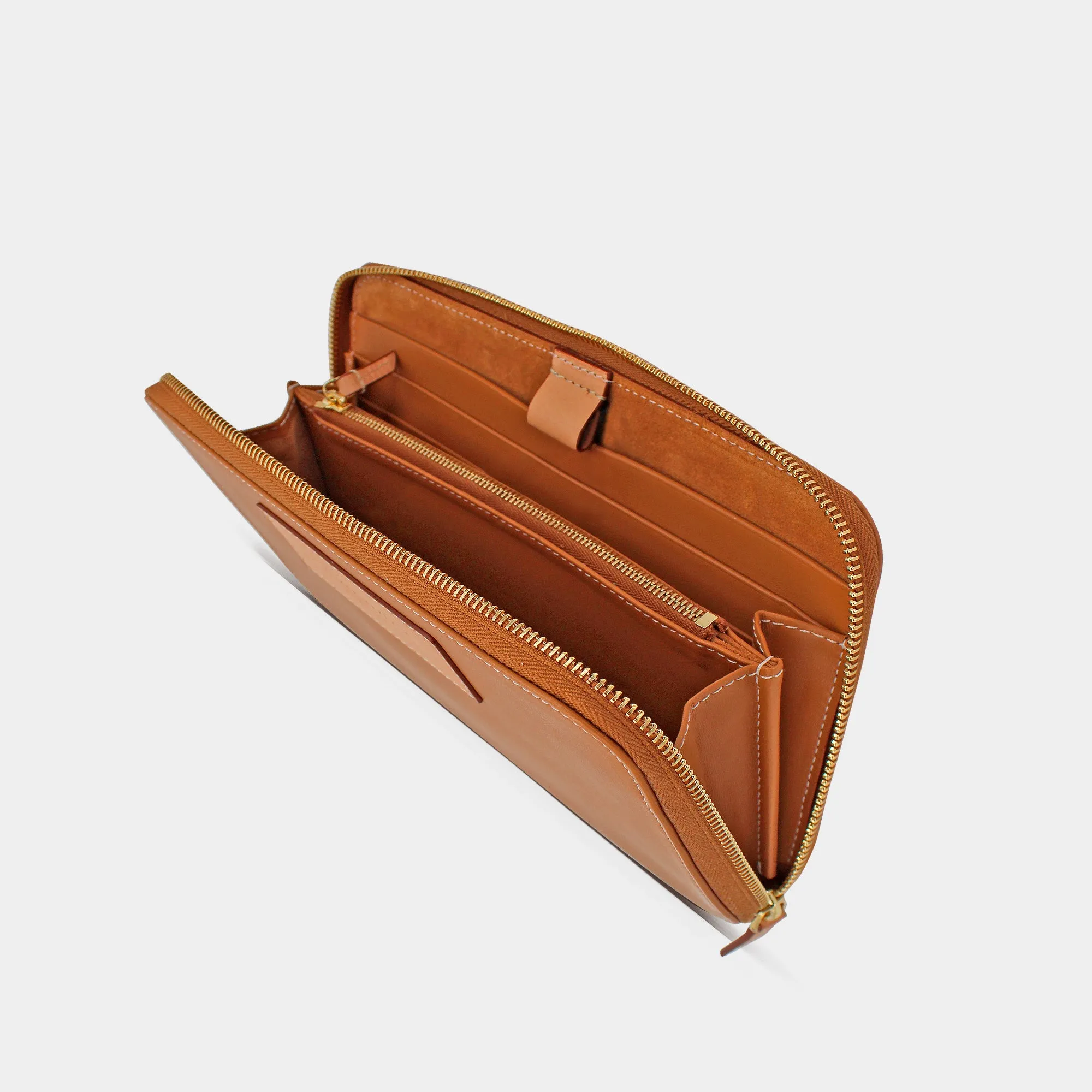 Travel document wallet camel