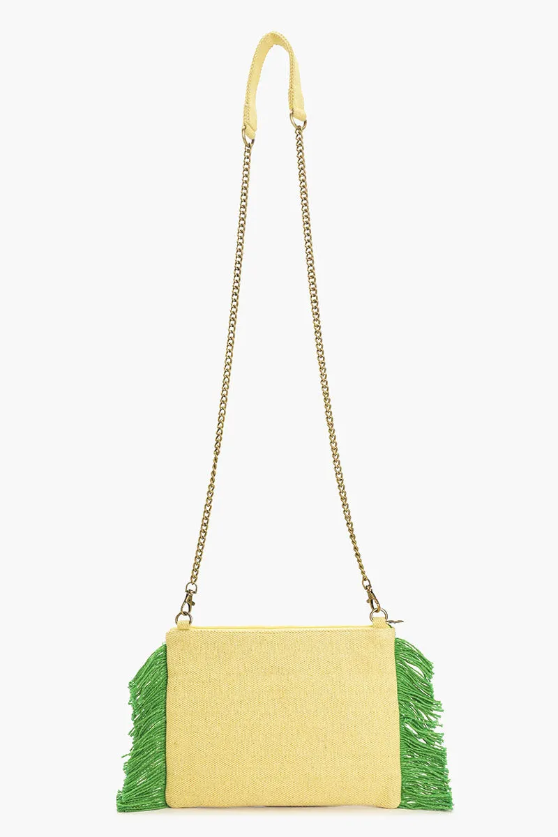 Tropical Toucan Fringe Cross Body
