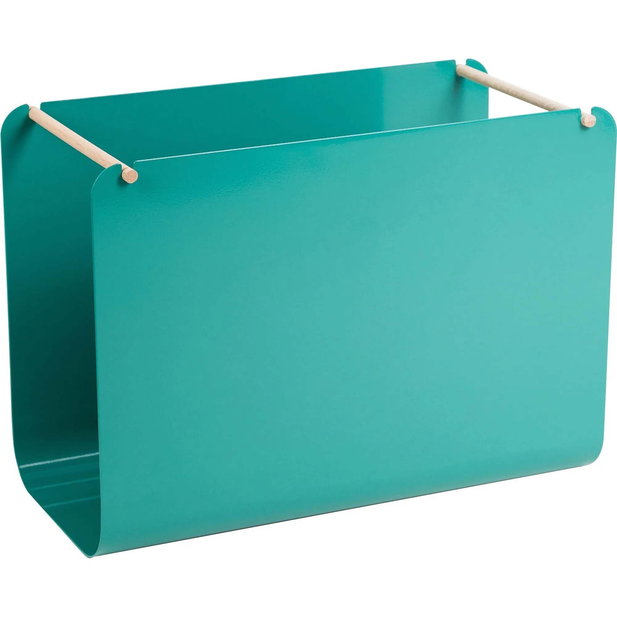 U Brands Metal Hanging File Organizer, Desktop Accessory, Arc Collection, Green (3542A02-04)