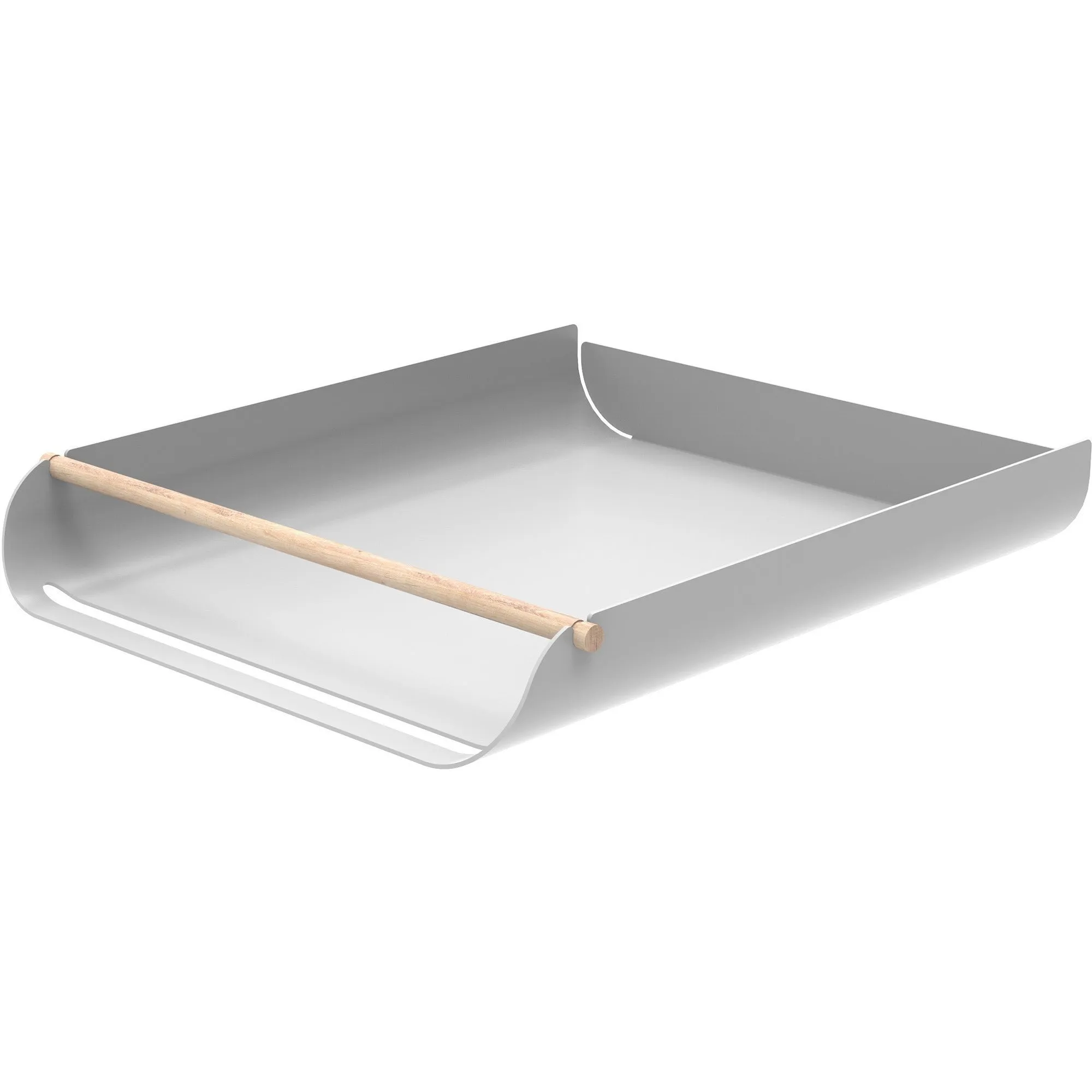 U Brands Metal Letter Tray, Desktop Accessory, Arc Collection, Grey (3548A02-06)