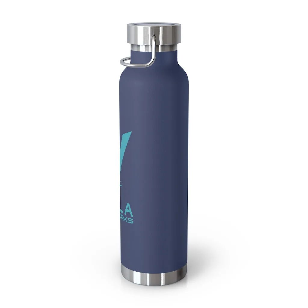 Vela Teal Logo 22oz Vacuum Insulated Bottle