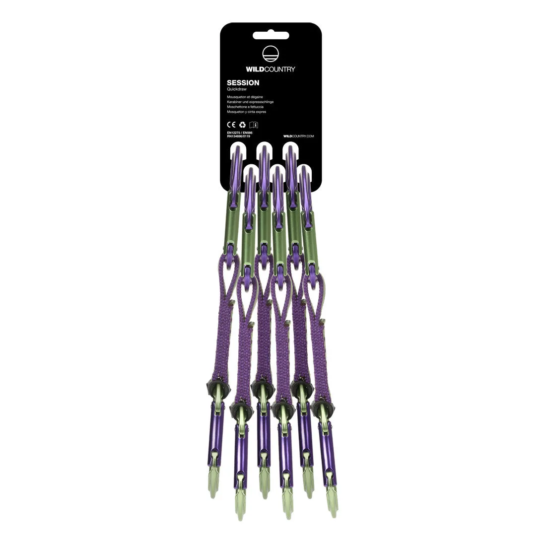 Wild Country Session Quickdraw 6-Pack (Purple/Green)