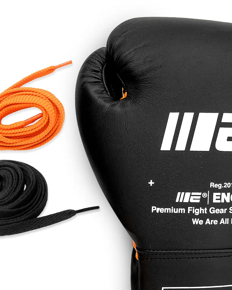 W.I.P Series Boxing Gloves - Black (Lace Up)