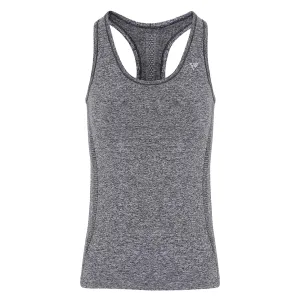 WOMENS SEAMLESS VEST TOP CHARCOAL