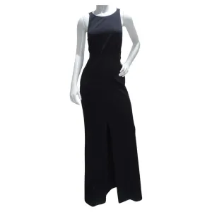 Yves Saint Laurent 1980s Black Backless Evening Dress